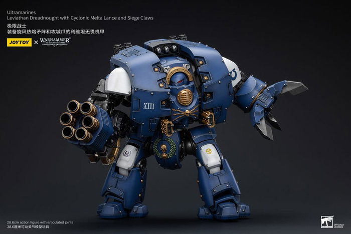 Joy Toy (CN) Warhammer The Horus Heresy Figurine 1/18 Ultramarines Leviathan Dreadnought avec Cyclonic Melta Lance et Siege Claws