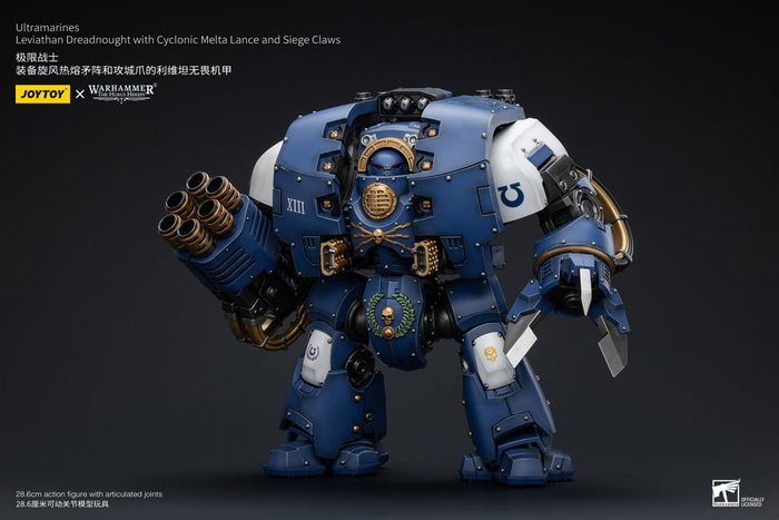 Joy Toy (CN) Warhammer The Horus Heresy Figurine 1/18 Ultramarines Leviathan Dreadnought avec Cyclonic Melta Lance et Siege Claws