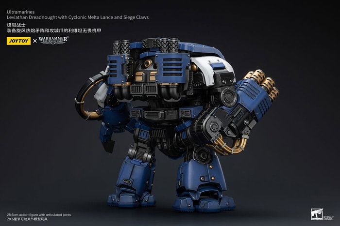 Joy Toy (CN) Warhammer The Horus Heresy Figurine 1/18 Ultramarines Leviathan Dreadnought avec Cyclonic Melta Lance et Siege Claws