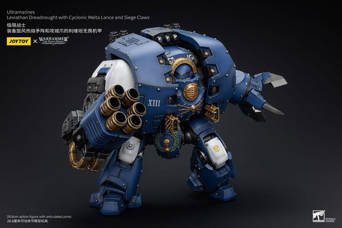 Joy Toy (CN) Warhammer The Horus Heresy Figurine 1/18 Ultramarines Leviathan Dreadnought avec Cyclonic Melta Lance et Siege Claws