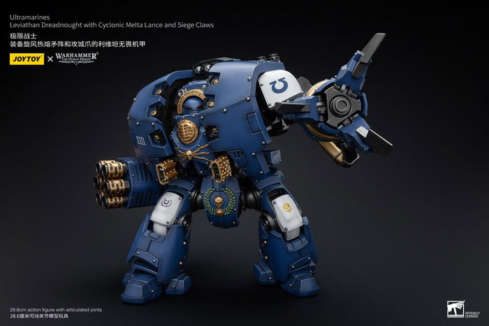 Joy Toy (CN) Warhammer The Horus Heresy Figurine 1/18 Ultramarines Leviathan Dreadnought avec Cyclonic Melta Lance et Siege Claws