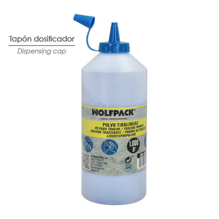 WOLFPACK LINEA PROFESIONAL Poudre de traçage bleue 1000 g