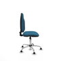 PIQUERAS Y CRESPO Chaise de bureau Algarra, tissu vert pétrole, base chromée