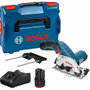 Bosch Professional GKS 12V-26 Scie circulaire avec 2 batteries 3,0Ah et L-Boxx