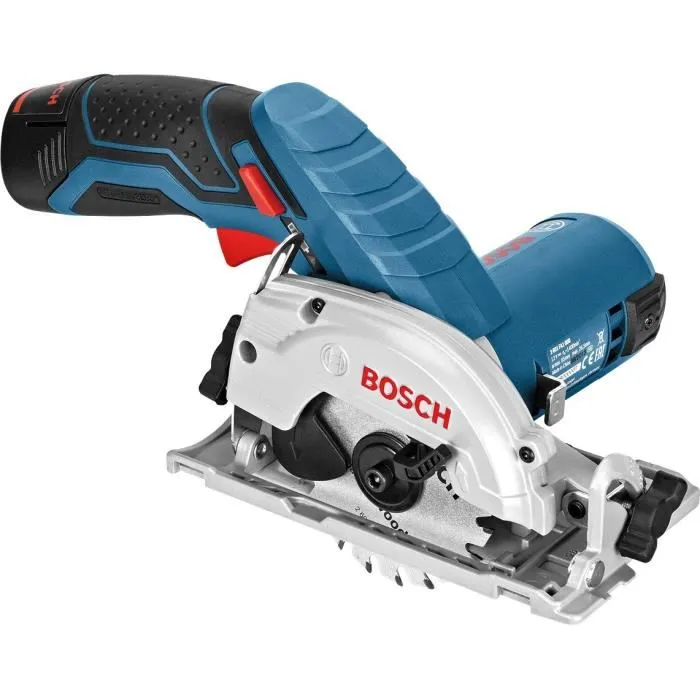 Bosch Professional Scie circulaire GKS 12V-26, la plus compacte, avec profondeur de coupe de 26 mm dans le bois, livrée avec 2 batteries 3,0Ah et L-Boxx (Réf: 06016A1005)