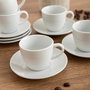 Quid Set 6 Tasses avec Soucoupe Porcelaine New Renova 9 cL Blanc