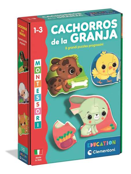 Clementoni Jeu éducatif Rompecabezas Cachorros De La Granja progressifs 2, 3 et 4 pièces Clementoni Jeu éducatif Rompecabezas Cachorros De La Granja progressifs 2, 3 et 4 pièces