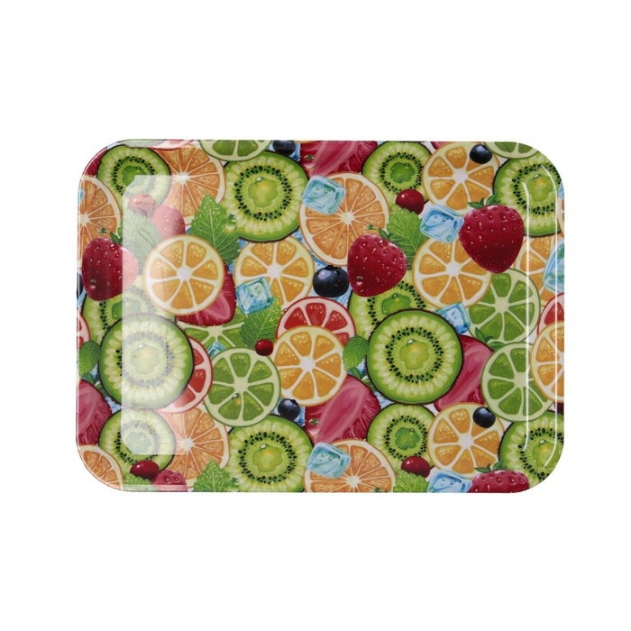 Quid Plateau Rectangulaire Habitat en Polypropylène, Décoré, 32x23x1,7 cm, 12 Unités