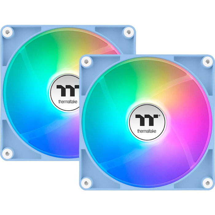 Thermaltake CT120 ARGB Pack de 2 Ventilateurs Inversés 120mm avec Éclairage ARGB Bleu Hydrangea Thermaltake CT120 ARGB Pack de 2 Ventilateurs Inversés 120mm avec Éclairage ARGB Bleu Hydrangea
