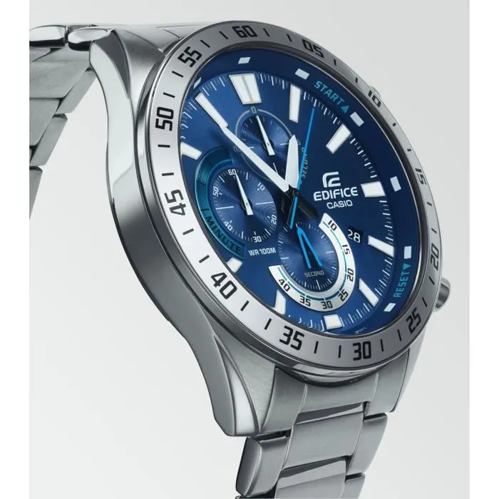 Casio Montre Edifice Homme avec Bracelet Acier, Mouvement Quartz, Verre Minéral, Étanche 10 ATM - Boîtier Rond Inoxydable - Gris Casio Montre Edifice Homme avec Bracelet Acier, Mouvement Quartz, Verre Minéral, Étanche 10 ATM - Boîtier Rond Inoxydable - Gris