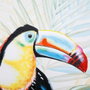 Cadre Alexandra House Living Toucan Toile Bois d'épicéa 120 x 3 x 90 cm