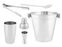 Kinvara Set de 5 pièces Cocktail en Acier Inoxydable Argenté 15x17x15 cm (Set de 6)