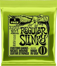 Ernie Ball Jeu de cordes électrique Slinky Lime 10-46 Tripack (3)
