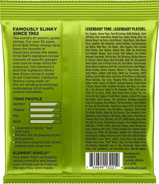 Ernie Ball Jeu de cordes électrique Slinky Lime 10-46 Tripack (3) Ernie Ball Jeu de cordes électrique Slinky Lime 10-46 Tripack (3)