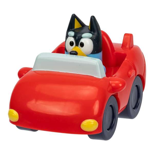 Moose Minicoches Bluey - 4 Véhicules de Course Populaires - Jeu en Espagnol et Portugais pour Enfants dès 3 Ans