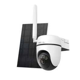 TP-Link Tapo C615G Caméra de sécurité WiFi extérieur 4G LTE avec panneau solaire, batterie intégrée, vision nocturne couleur 2K 3MP, IA, audio bidirectionnel, IP65
