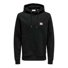 Sweat à capuche homme Only & Sons Onsdawson Reg Hoodie Vd Noir