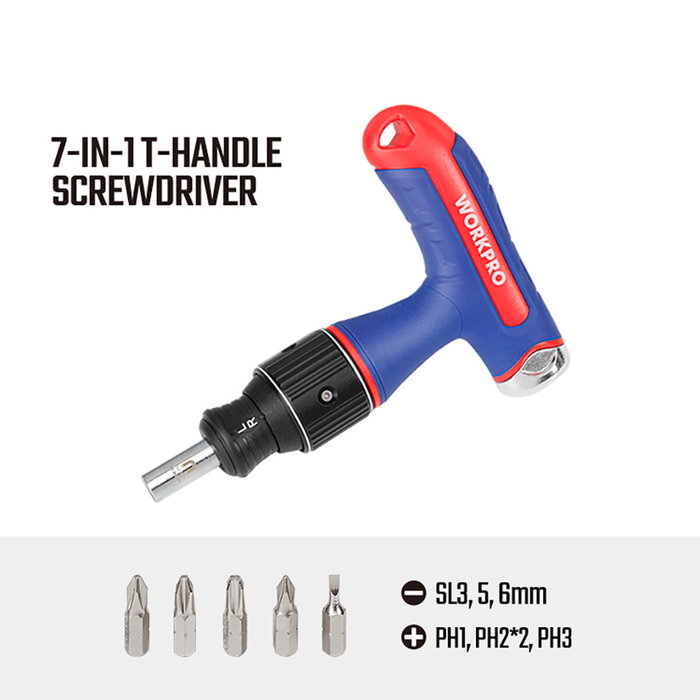 Tournevis à cliquet Workpro 8 Pièces