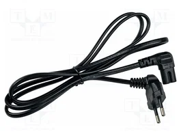 AS SCHWABE Câble d'alimentation H03VVH2-F 2x0,75mm2 noir 3m