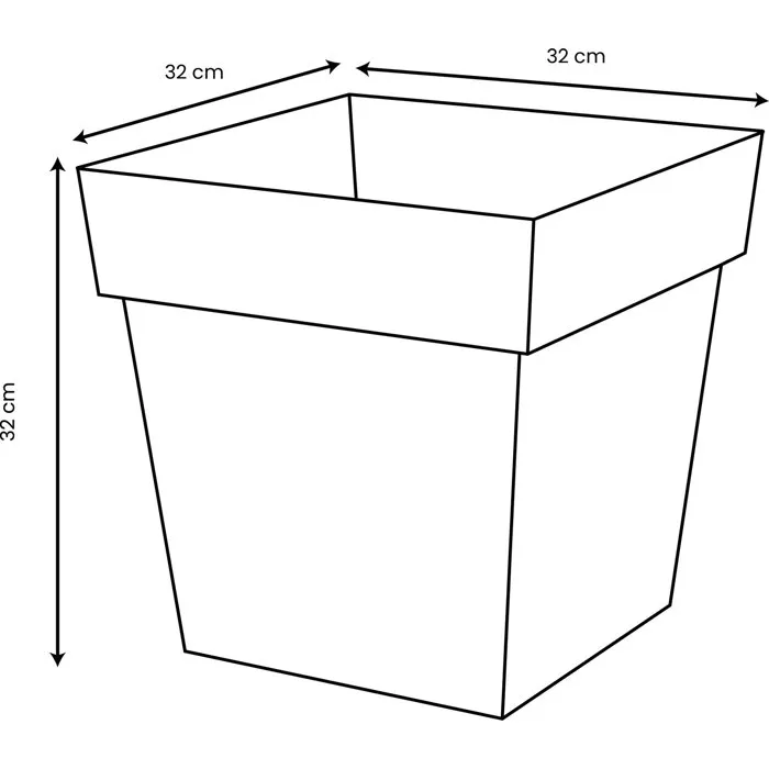 EDA Pot de fleurs Carré Toscane 32 cm - Taupe - 22 Litres - Résistant aux intempéries - Fabriqué en France - Garantie 7 ans EDA Pot de fleurs Carré Toscane 32 cm - Taupe - 22 Litres - Résistant aux intempéries - Fabriqué en France - Garantie 7 ans