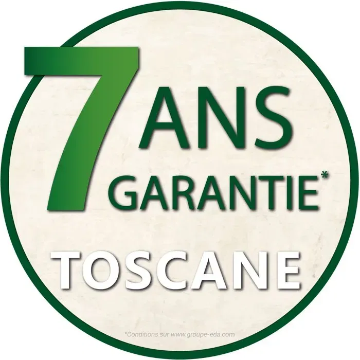 EDA Pot de fleurs Carré Toscane 32 cm - Taupe - 22 Litres - Résistant aux intempéries - Fabriqué en France - Garantie 7 ans