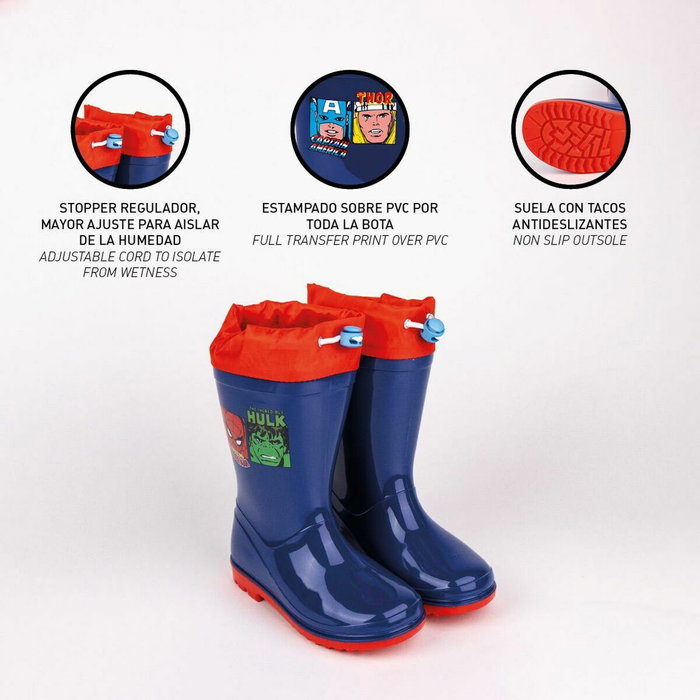 Bottes en Caoutchouc pour Enfants Marvel Bleu 29