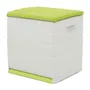 Plastiken Coffre de rangement cadenassable 190 L avec roulettes, pour extérieur, résistant, couleur vert pistache