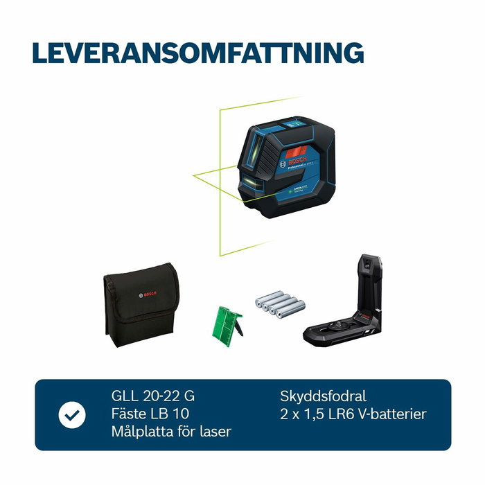Bosch Professional GLL 20-22 G - Laser lignes vert