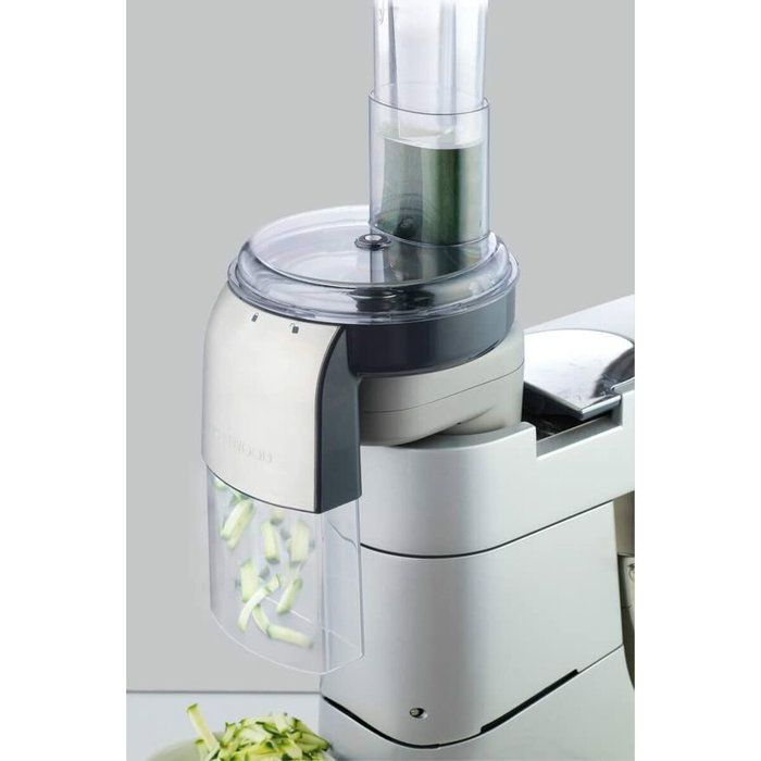 Kenwood AT340 Râpe-éminceur avec 7 disques en acier inoxydable et double cheminée