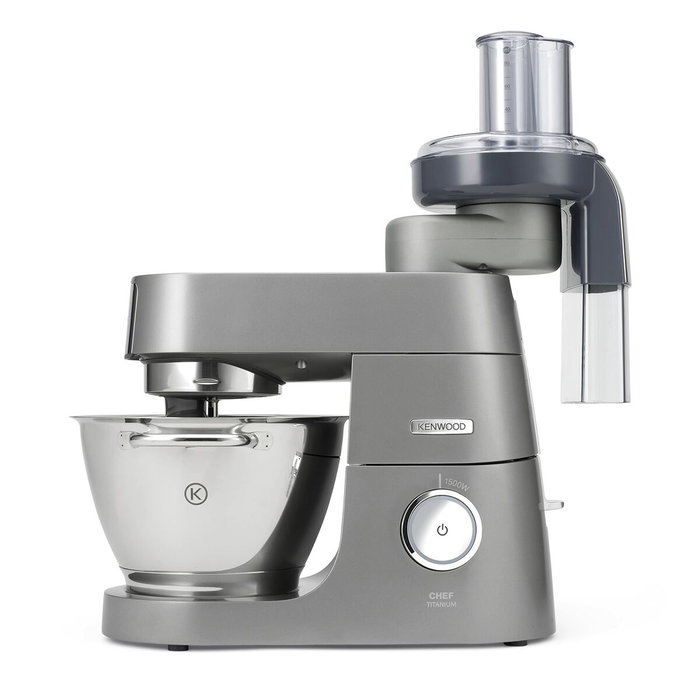 Kenwood AT340 Râpe-éminceur avec 7 disques en acier inoxydable et double cheminée