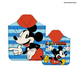DISNEY Poncho de plage Mickey en microfibre - 55 x 110 cm - 240 g/m² - Polyester