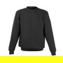 DUVER Sweat-shirt de travail unisex modèle 105701 - Coupe classique, col rond - Taille M à 3XL - Couleur Noir - Composition 65% polyester / 35% coton - 260 g/m²