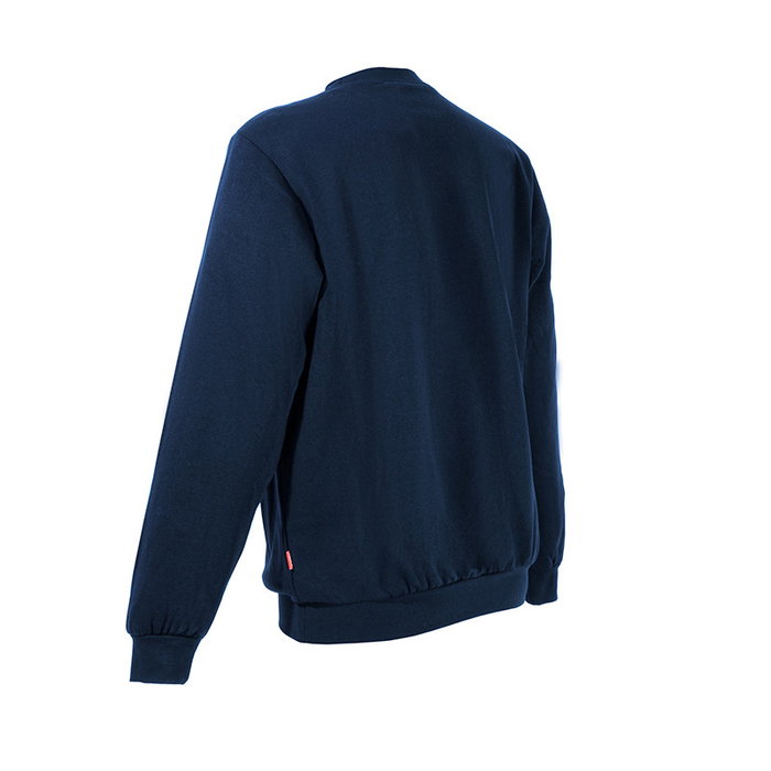 DUVER Sweat-shirt de travail unisex modèle 105701 - Coupe classique, col rond - Taille M à 3XL - Couleur Noir - Composition 65% polyester / 35% coton - 260 g/m²