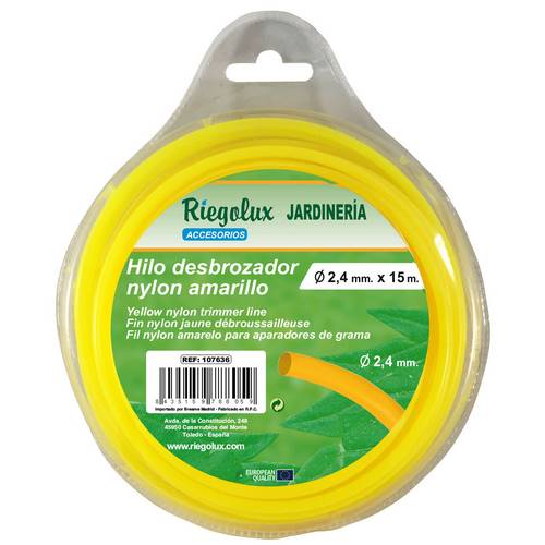 Riegolux RGX HILO Tête de débroussailleuse Nylon Rouge 2,4mm x 15m Riegolux RGX HILO Tête de débroussailleuse Nylon Rouge 2,4mm x 15m