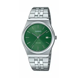Casio MTP-B145D - Montre Homme Quartz Analogique - Cadran Vert, Bracelet Acier Inoxydable, Étanchéité 5 Bar - Verre Minéral