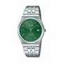 Casio MTP-B145D - Montre Homme Quartz Analogique - Cadran Vert, Bracelet Acier Inoxydable, Étanchéité 5 Bar - Verre Minéral
