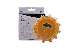 M-Tech Lumière D'Alerte 12+3 Led 3Xaaa Ambre IL03