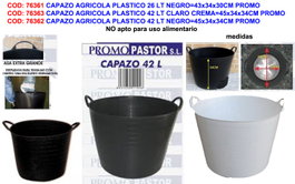 Caisson agricole en plastique noir 26 L