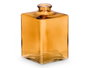 GIFTDECOR Lot de 12 Flacons Carrés en Verre Ambré