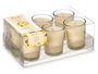 Acorde Lot de 6 bougies en verre vanille 16x6x11 cm en paraffine et verre (Set de 12)