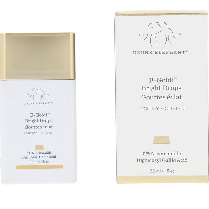 Drunk Elephant B-GOLDI BRIGHT DROPS Enlumineur Éclat Doré avec Niacinamide, 30 ml Drunk Elephant B-GOLDI BRIGHT DROPS Enlumineur Éclat Doré avec Niacinamide, 30 ml