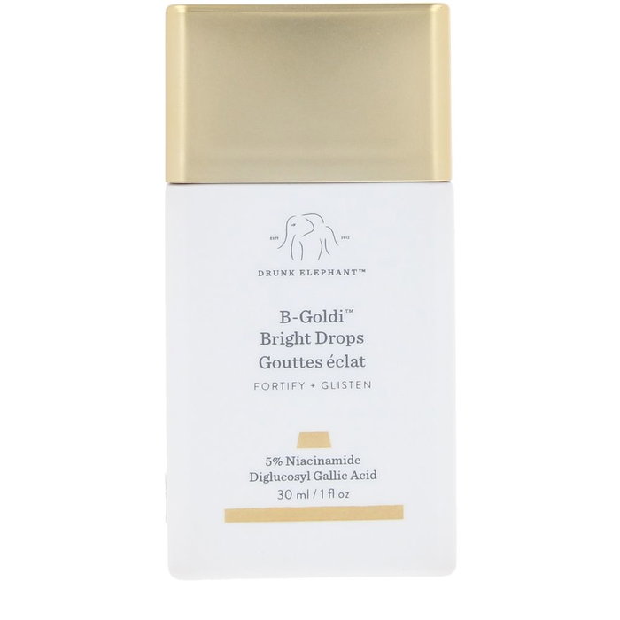 Drunk Elephant B-GOLDI BRIGHT DROPS Enlumineur Éclat Doré avec Niacinamide, 30 ml Drunk Elephant B-GOLDI BRIGHT DROPS Enlumineur Éclat Doré avec Niacinamide, 30 ml