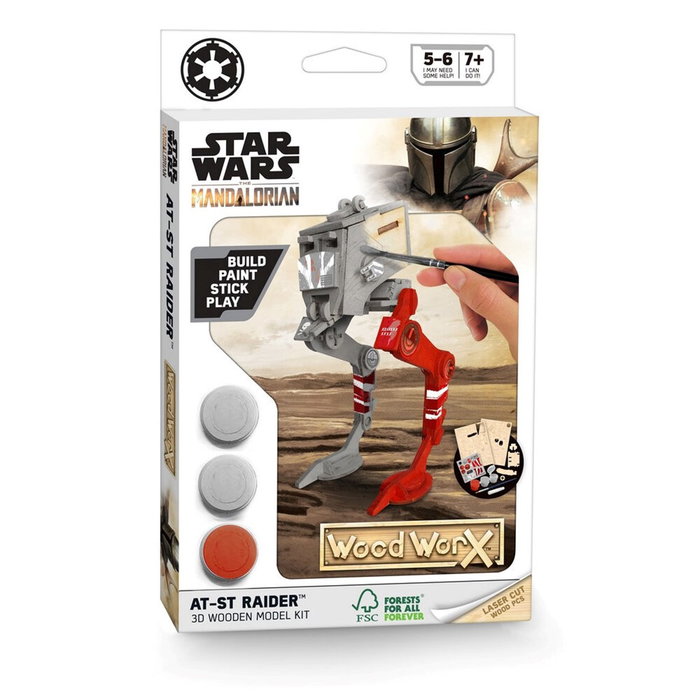 Woodwork Star Wars Puzzle 3D en Bois à Peindre et Colorier Réplique Officielle