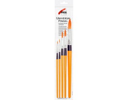 Kreul Set de 5 pinceaux ronds en fibres synthétiques
