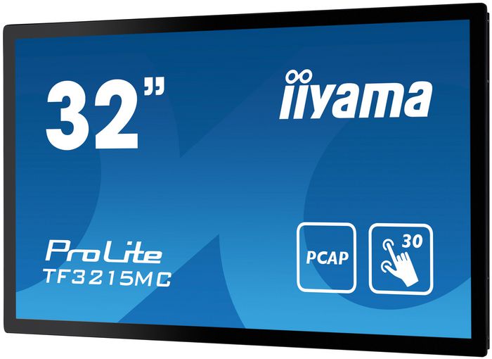 iiyama 31,5VIS Écran tactile PCAP 32" Bezel Free 30 points, 1920x1080 Full HD, Panneau AMVA3, HDMI, DisplayPort, VGA, USB, Montage VESA