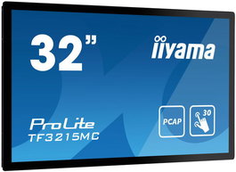 iiyama 31,5VIS Écran tactile PCAP 32" Bezel Free 30 points, 1920x1080 Full HD, Panneau AMVA3, HDMI, DisplayPort, VGA, USB, Montage VESA