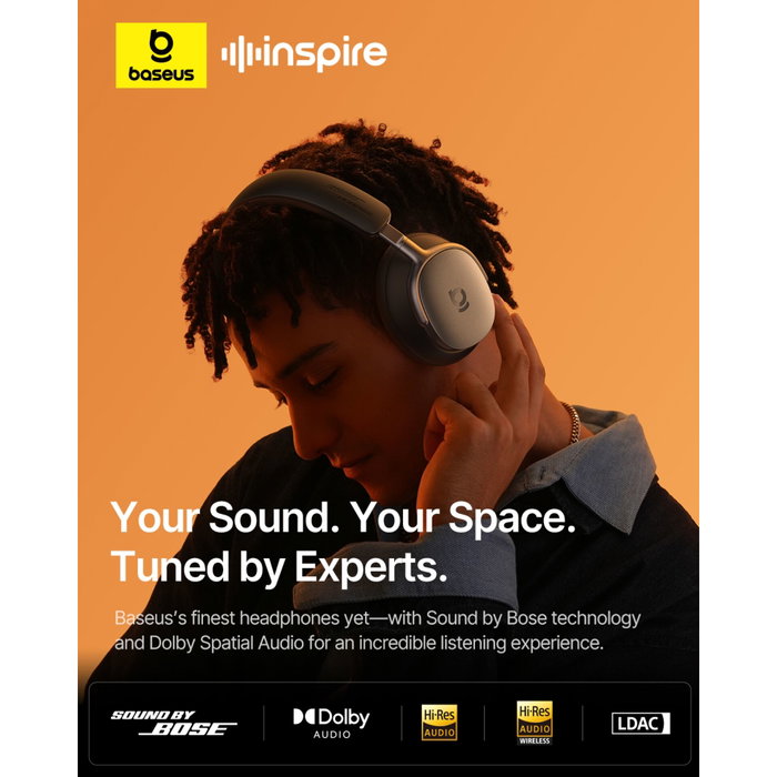 Baseus Inspire XH1 Casque sans fil avec réduction de bruit, Noir Baseus Inspire XH1 Casque sans fil avec réduction de bruit, Noir