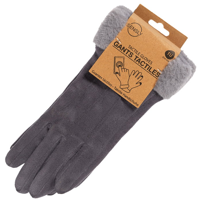 Sensly Paire de gants tactiles en suedina Sensly Paire de gants tactiles en suedina