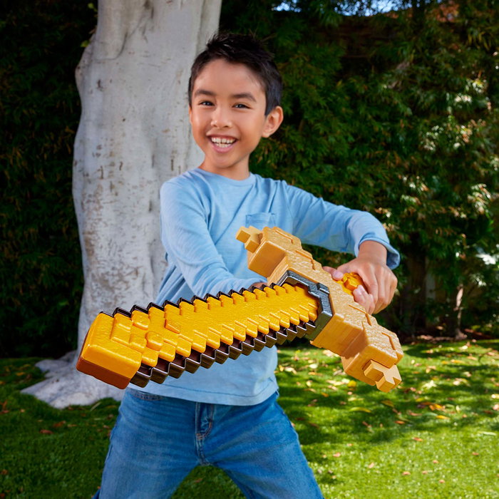 Mattel Minecraft - Jeu de rôle épée-pioche jouet de transformation 2 en 1 doré Jkc15 pour enfants à partir de 6 ans