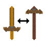 Mattel Minecraft - Jeu de rôle épée-pioche jouet de transformation 2 en 1 doré Jkc15 pour enfants à partir de 6 ans